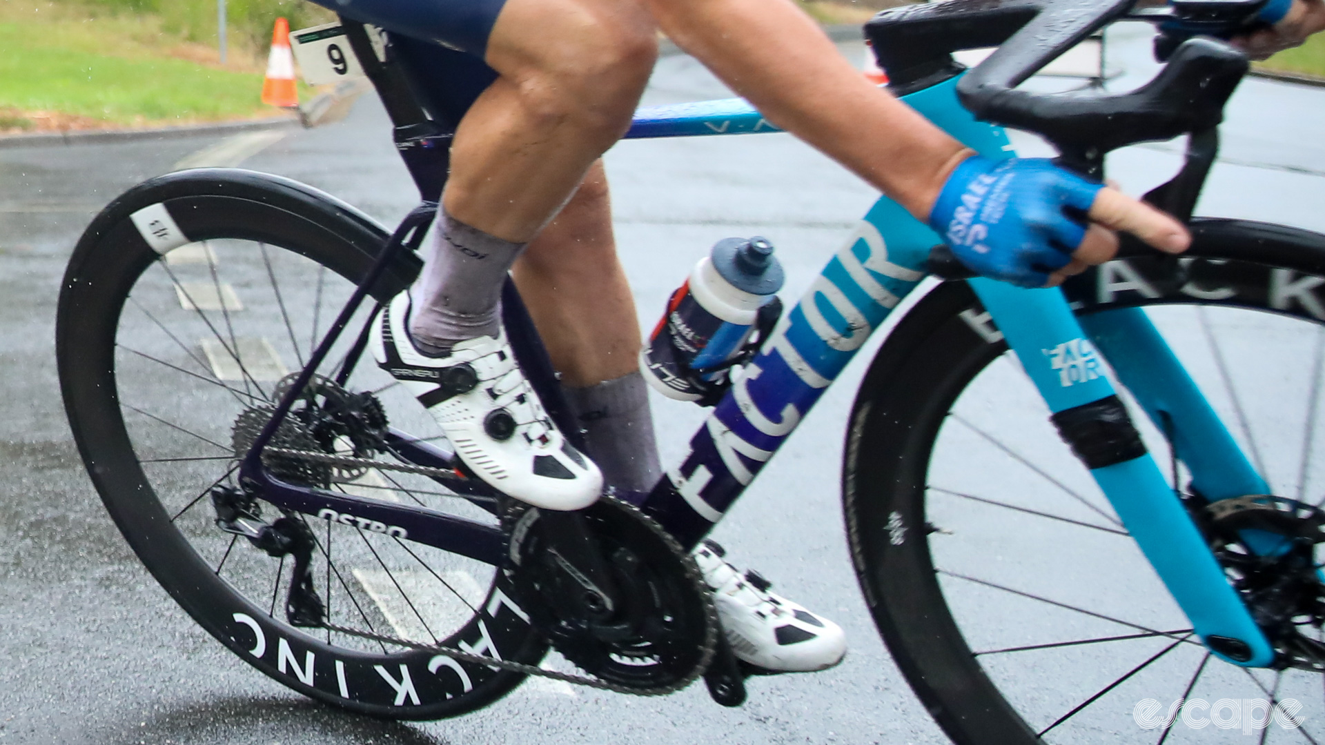 The photo shows Simon Clarke's new Factor Ostro spotted at the Australian road race national championships.