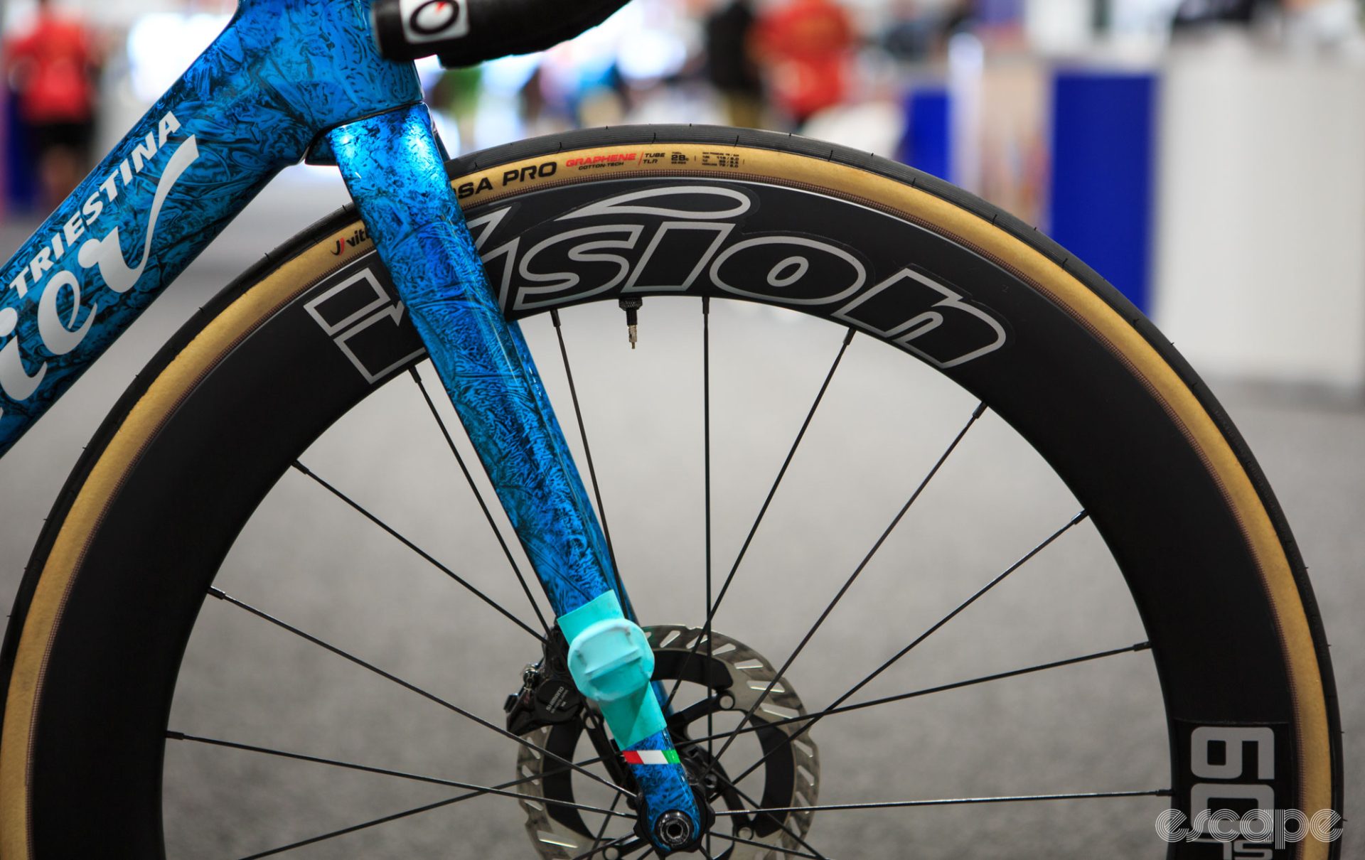 Vision wheels and Vittoria tires.