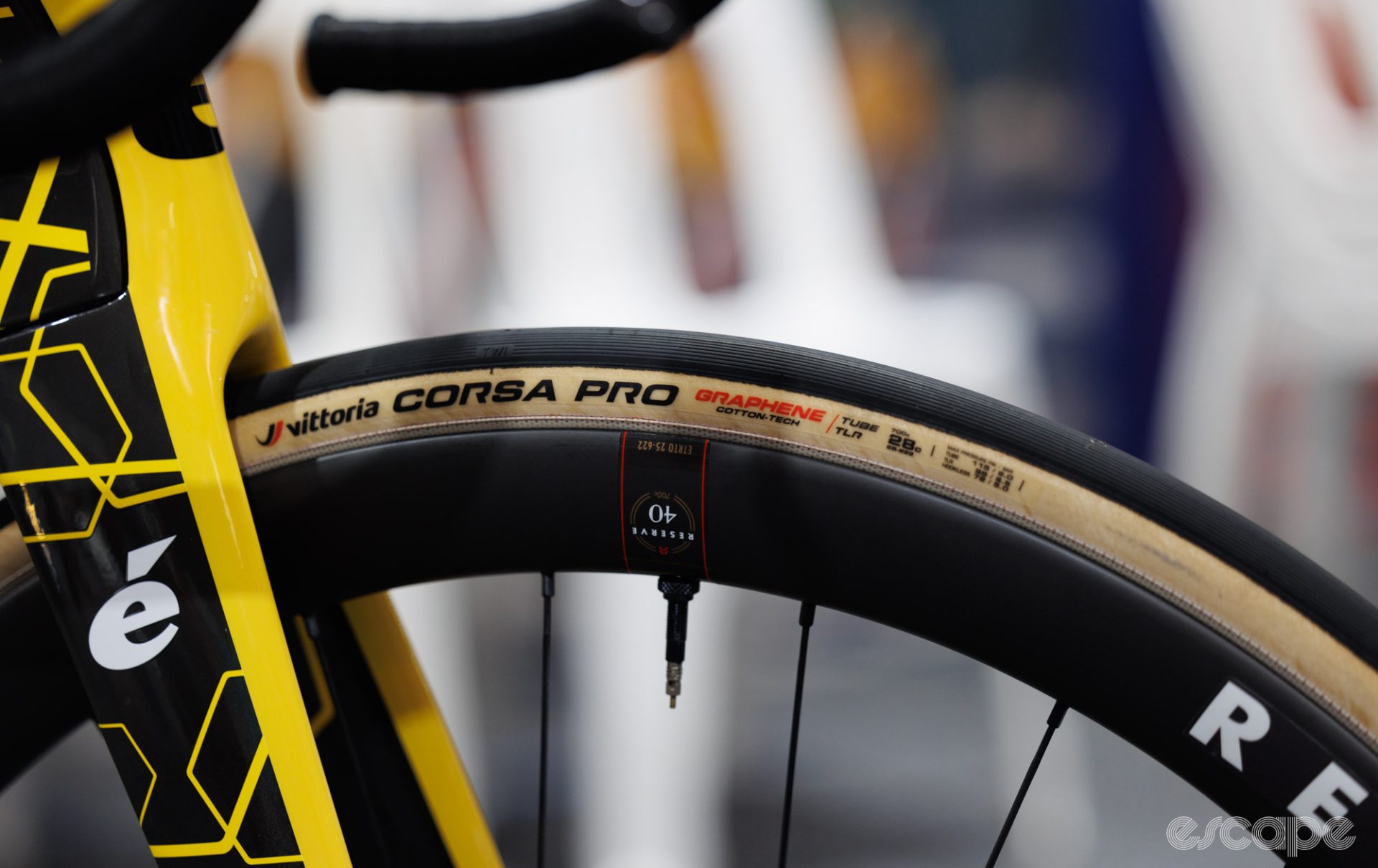 Reserve wheels and Vittoria tires throughout.