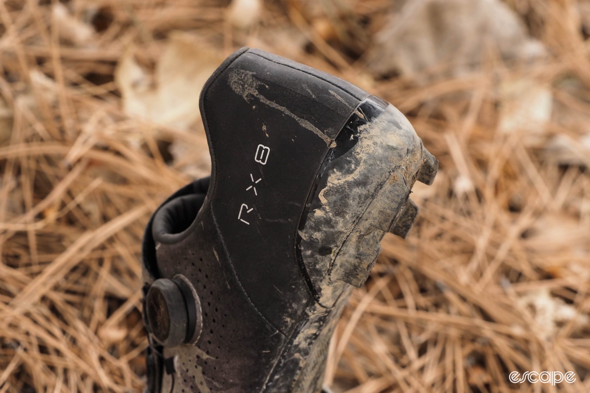 Shimano RX8 gravel shoe heel cup armoring