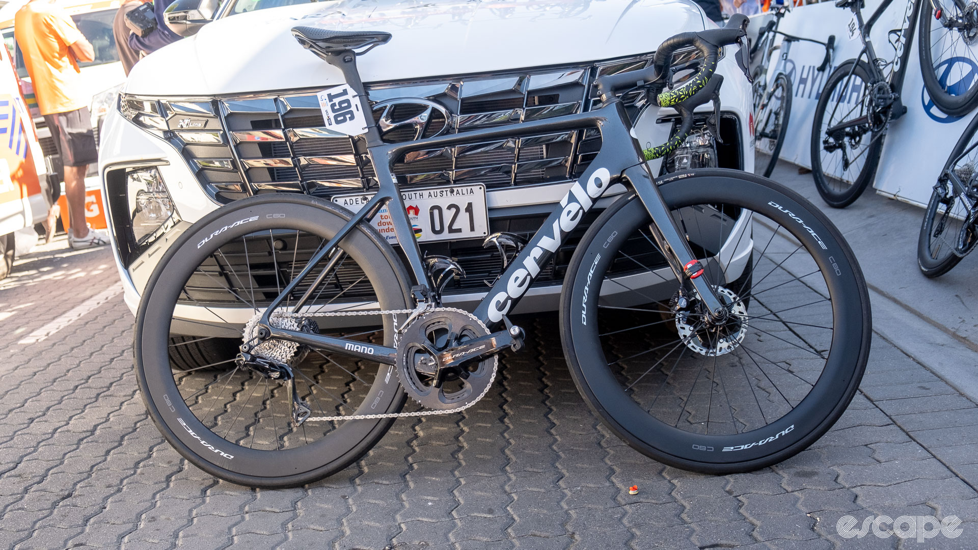 The photo shows Jackson Medway's Cervelo Soloist.