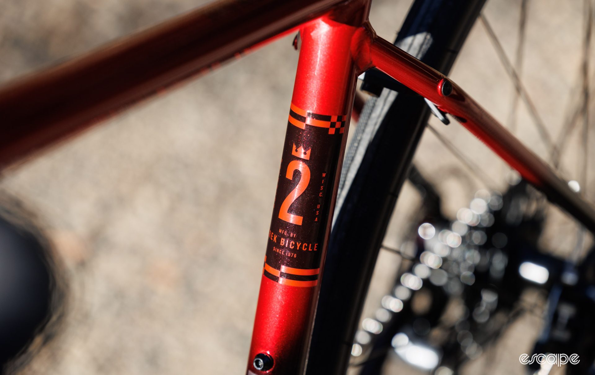 A logo on the seat tube. 