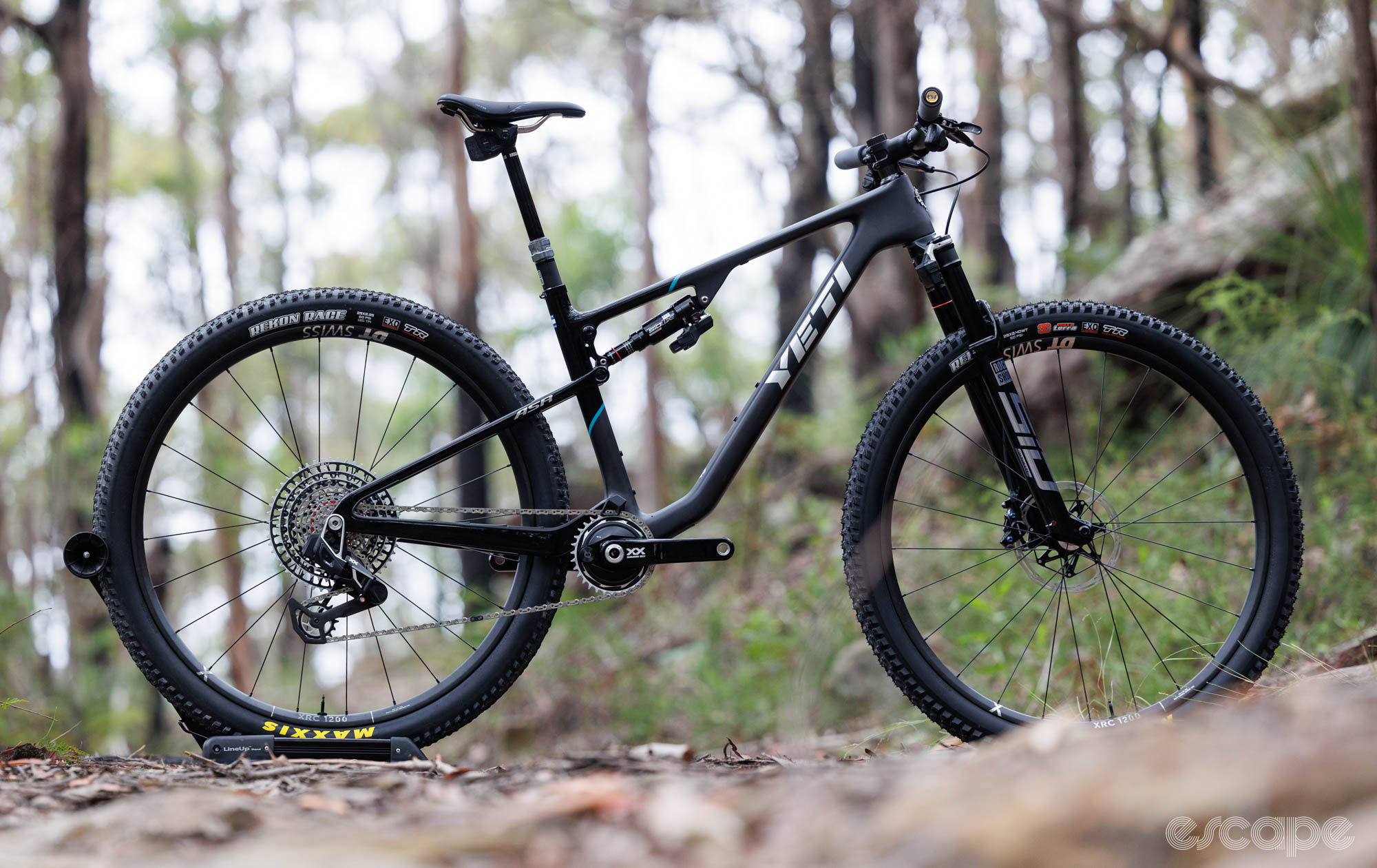 A side-on view of the tested Yeti ASR. 