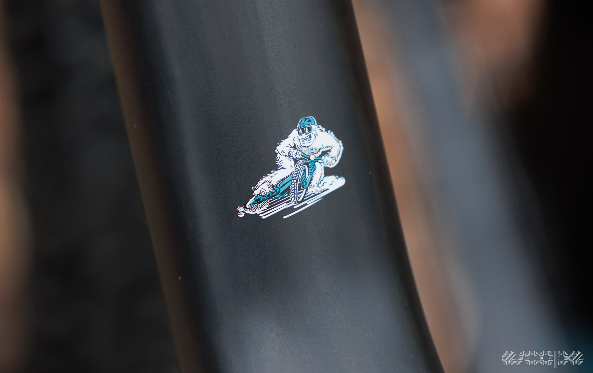 Another Yeti logo sits on the downtube. 