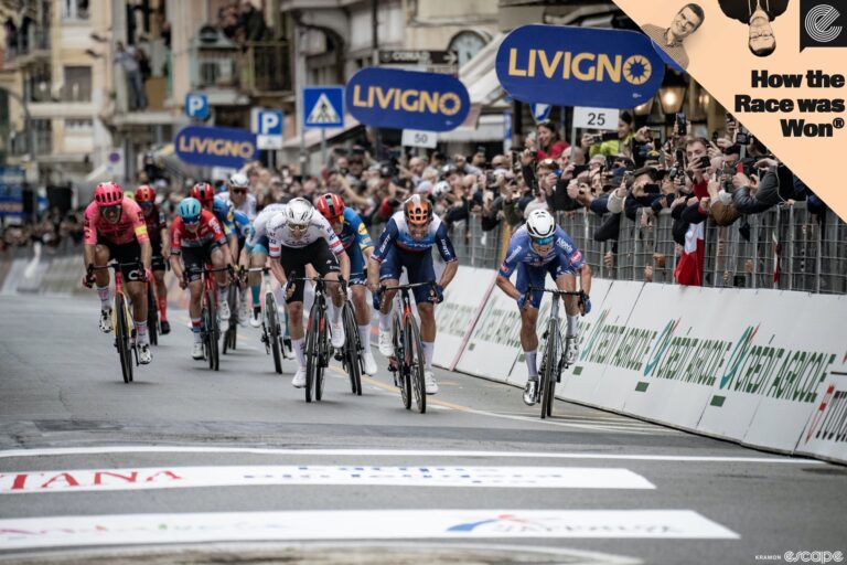 The final sprint at Milan-San Remo.