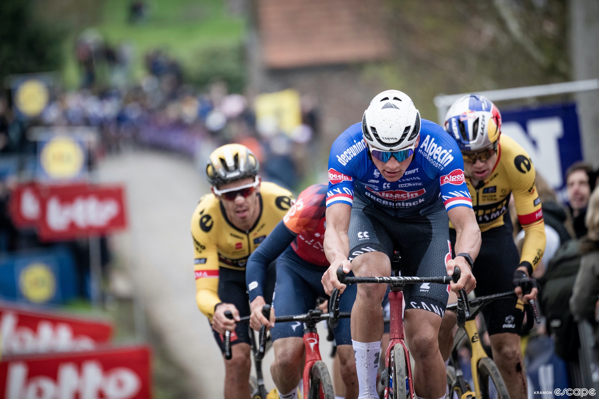Mathieu van der Poel at the Tour of Flanders.