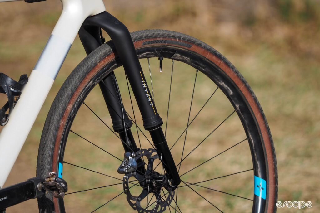 Cane Creek Invert gravel suspension fork rear three-quarter view