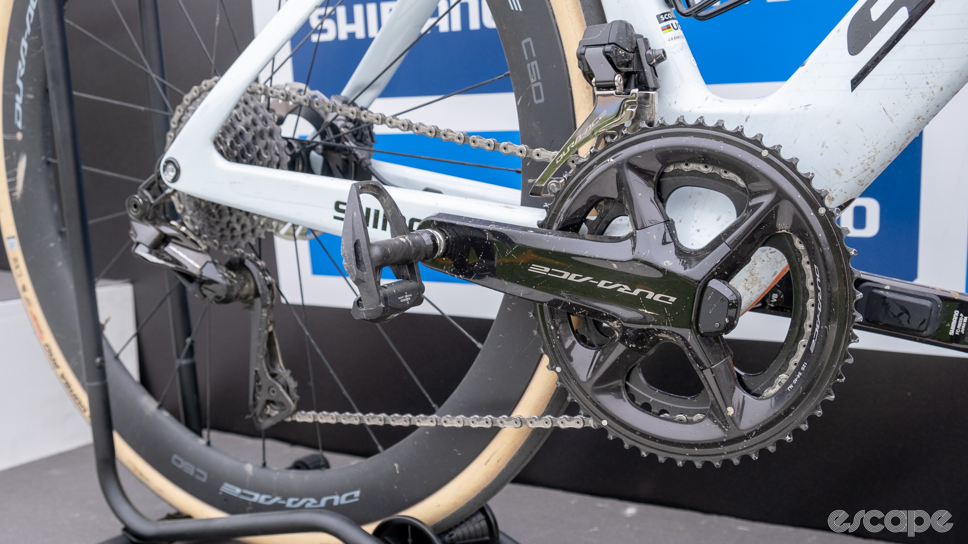 The image shows a dura ace power meter.