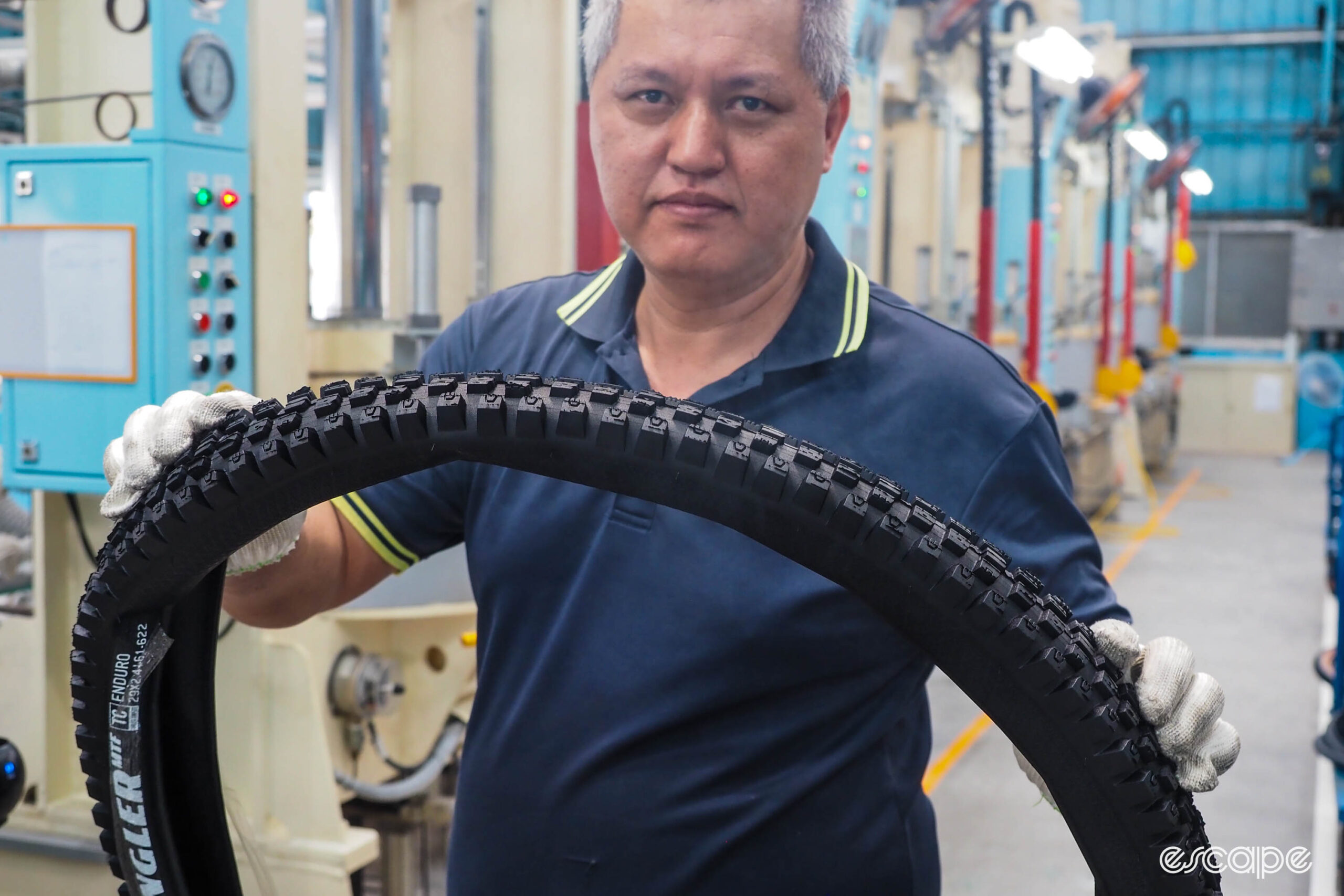 Goodyear Bicycle Tires factory tour finished bike tire