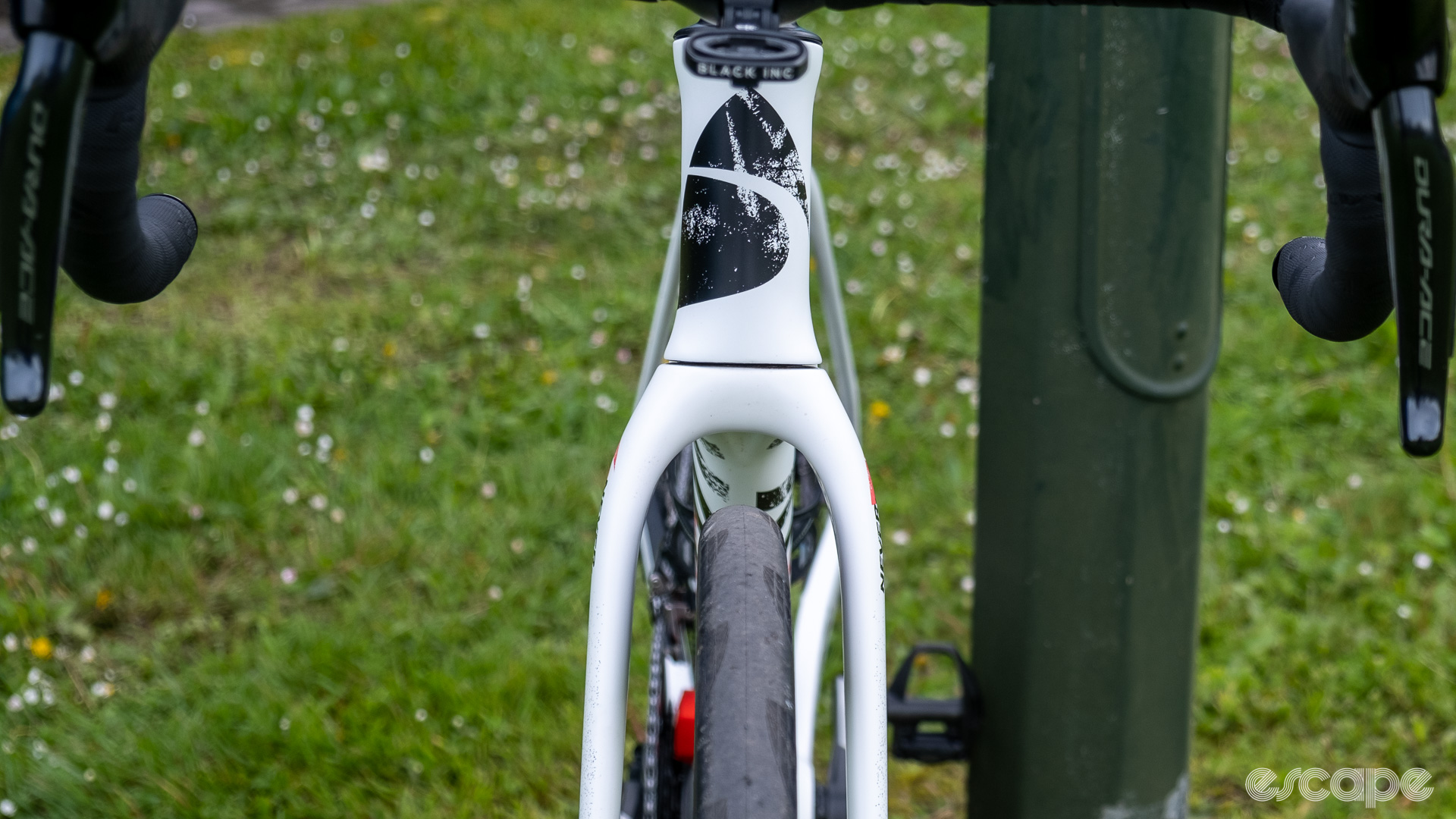 The image shows Riley Sheehan’s Factor Ostro Gravel.