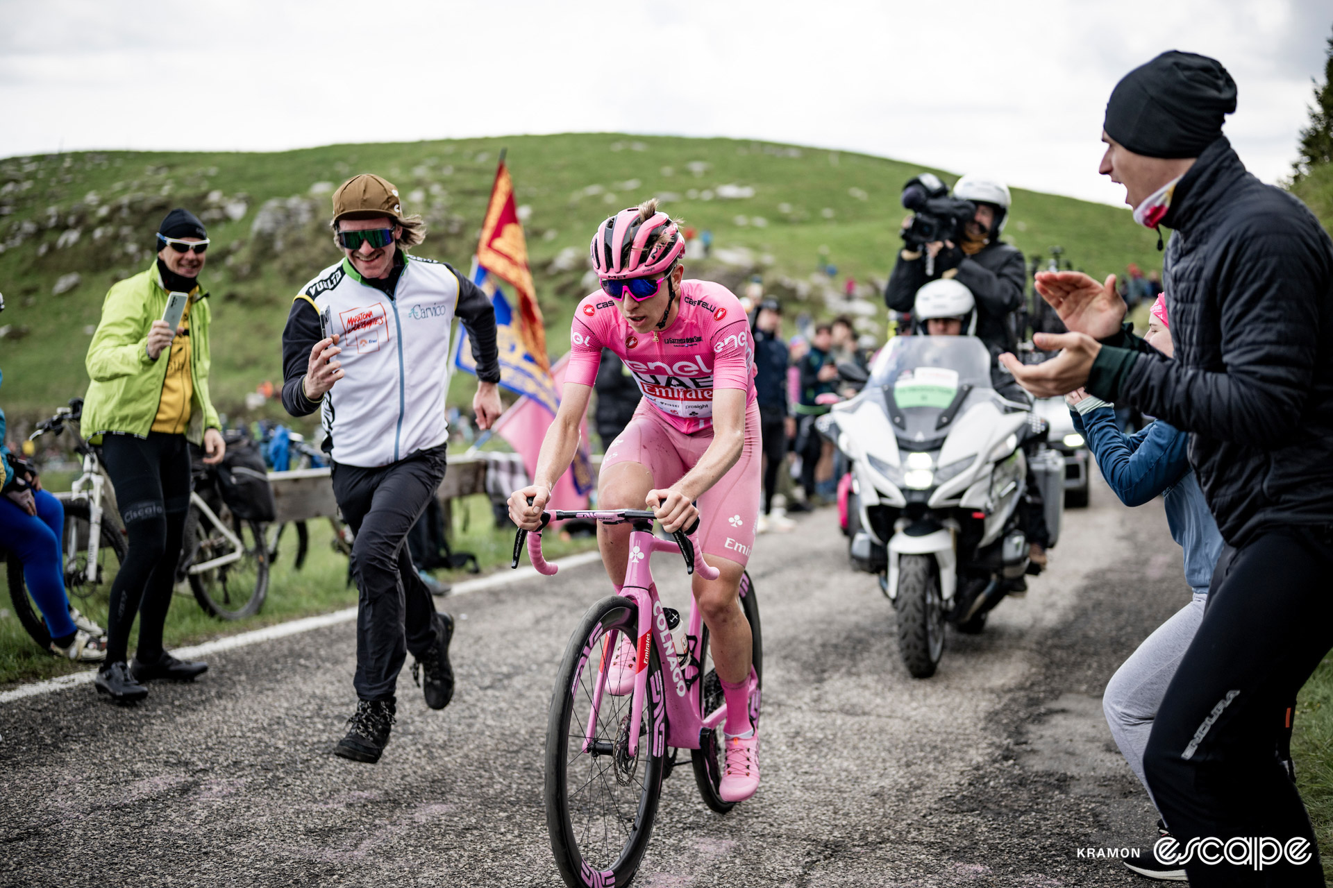 Tadej Pogačar at the Giro d'Italia.