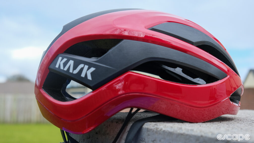 The photo shows a Kask Elemento helmet from the side