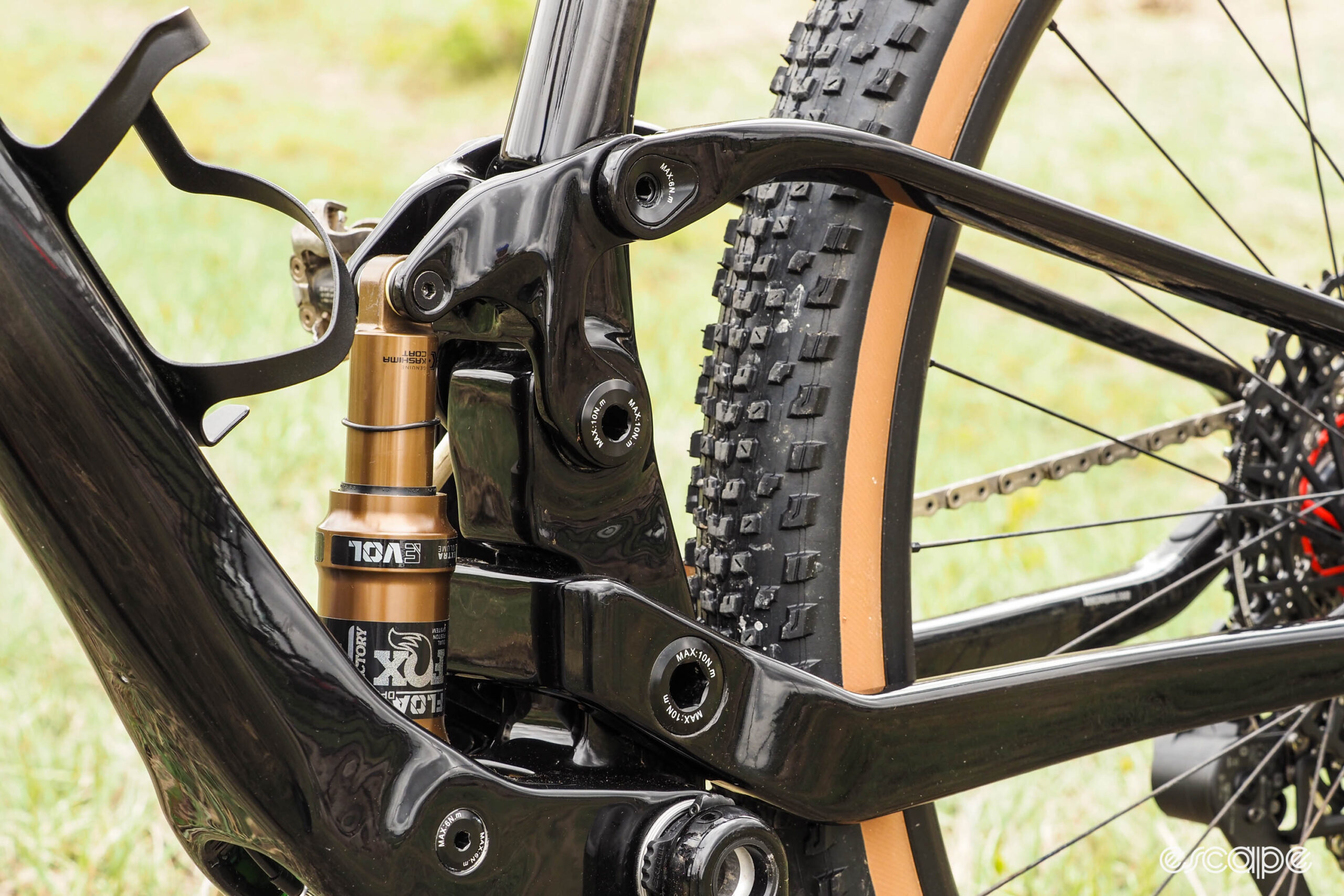 Lee Cougan Crossfire Trail swingarm and linkage pivots