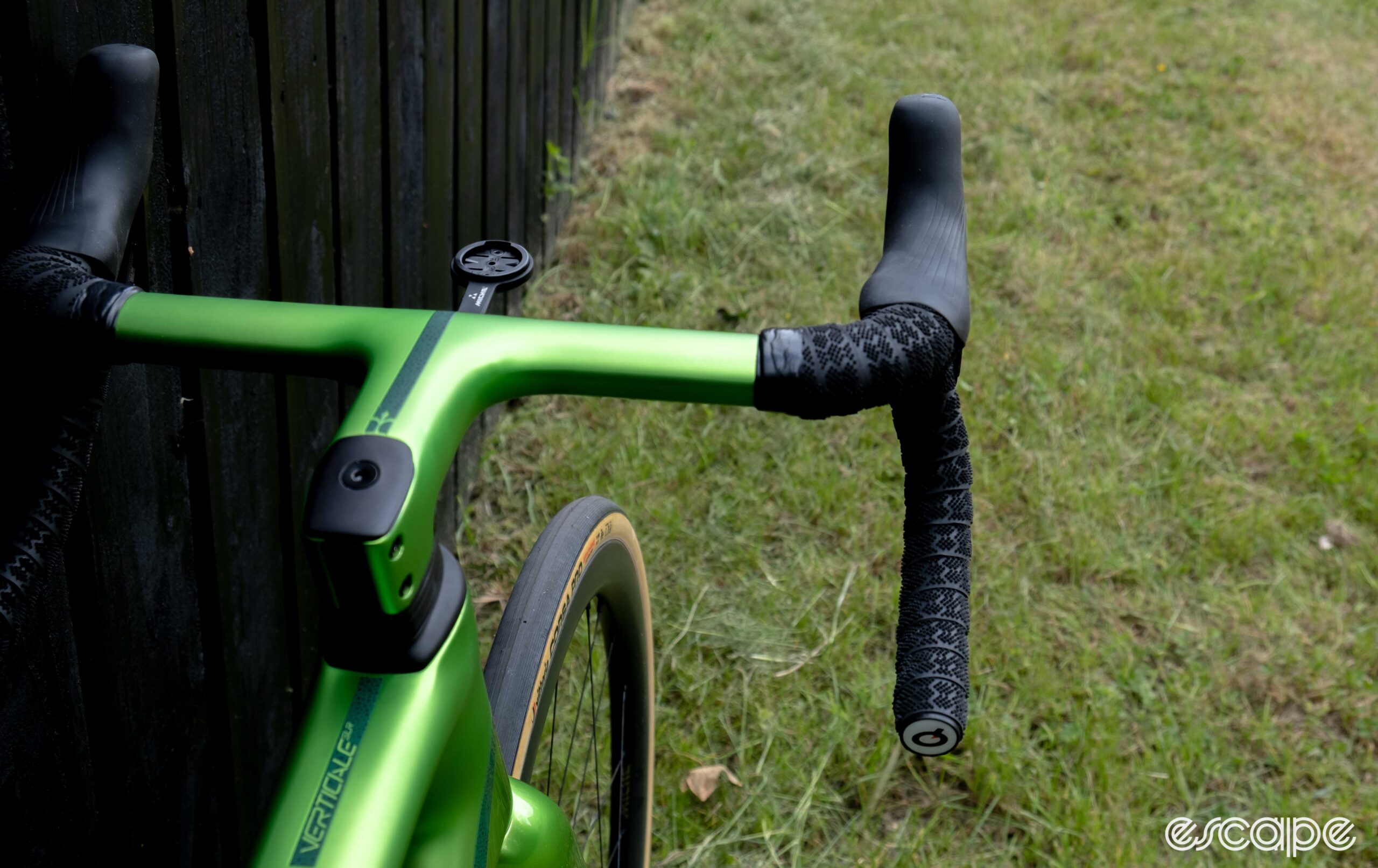 The photo shows the handlebar drop.