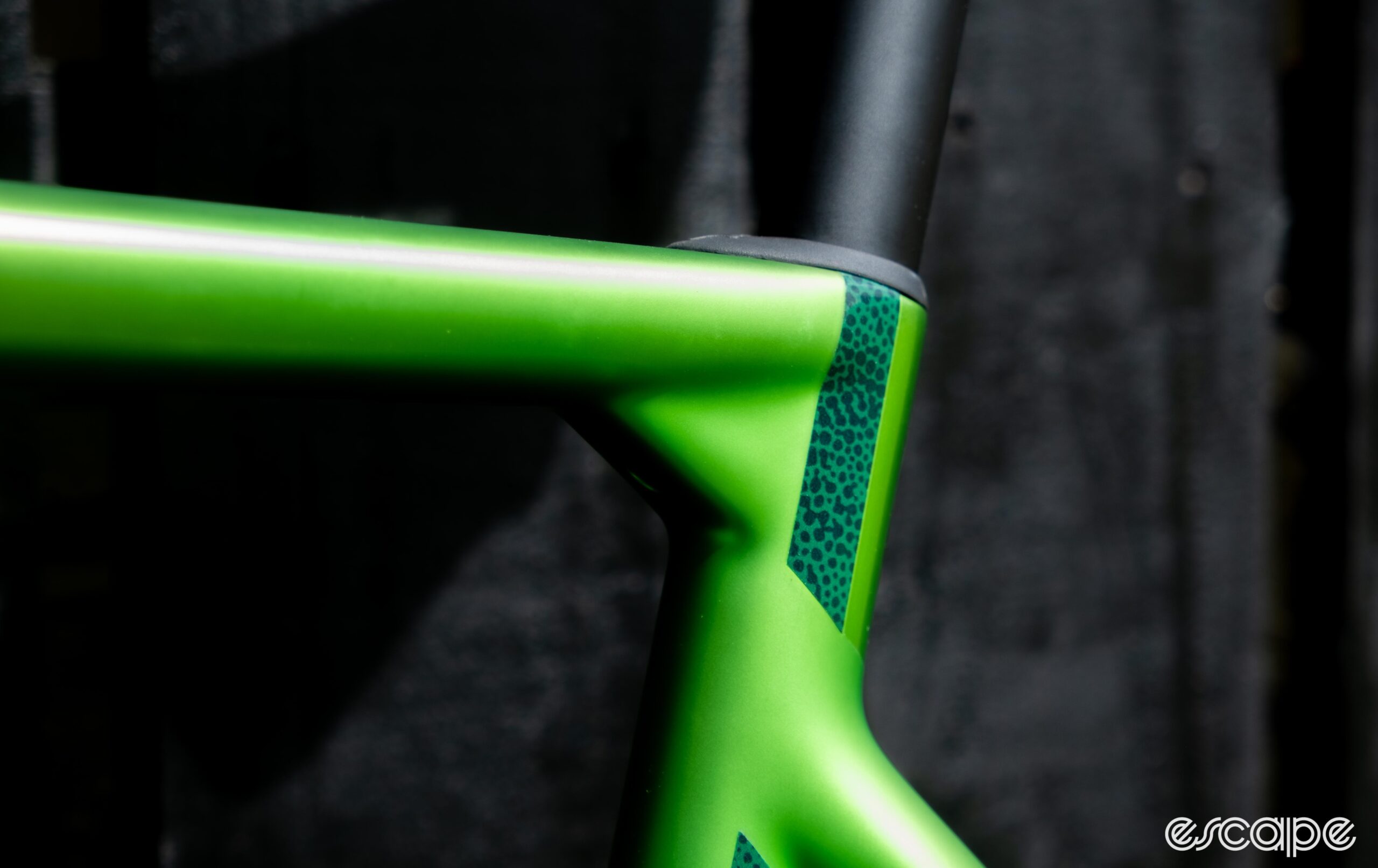 The photo shows the seat post clamp area.