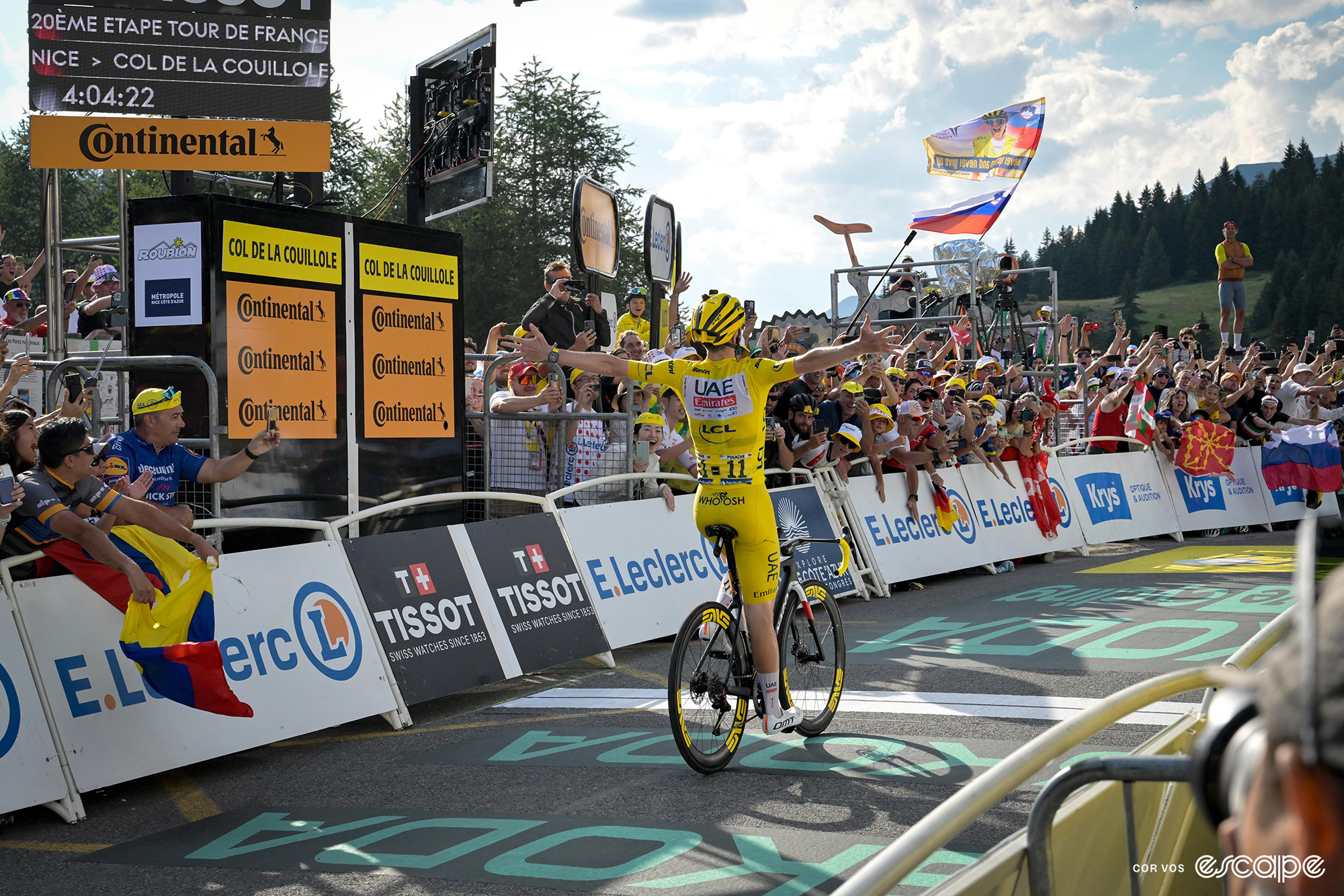 Tadej Pogačar wins stage 20 of the Tour de France.