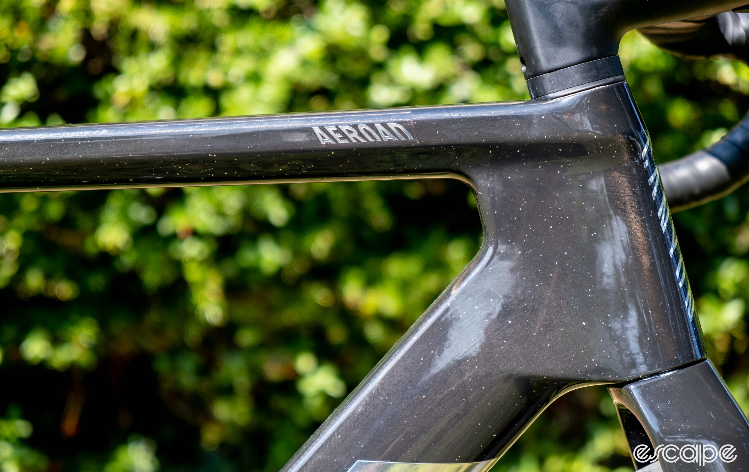 The photo shows Canyon's new Aeroad head tube side on