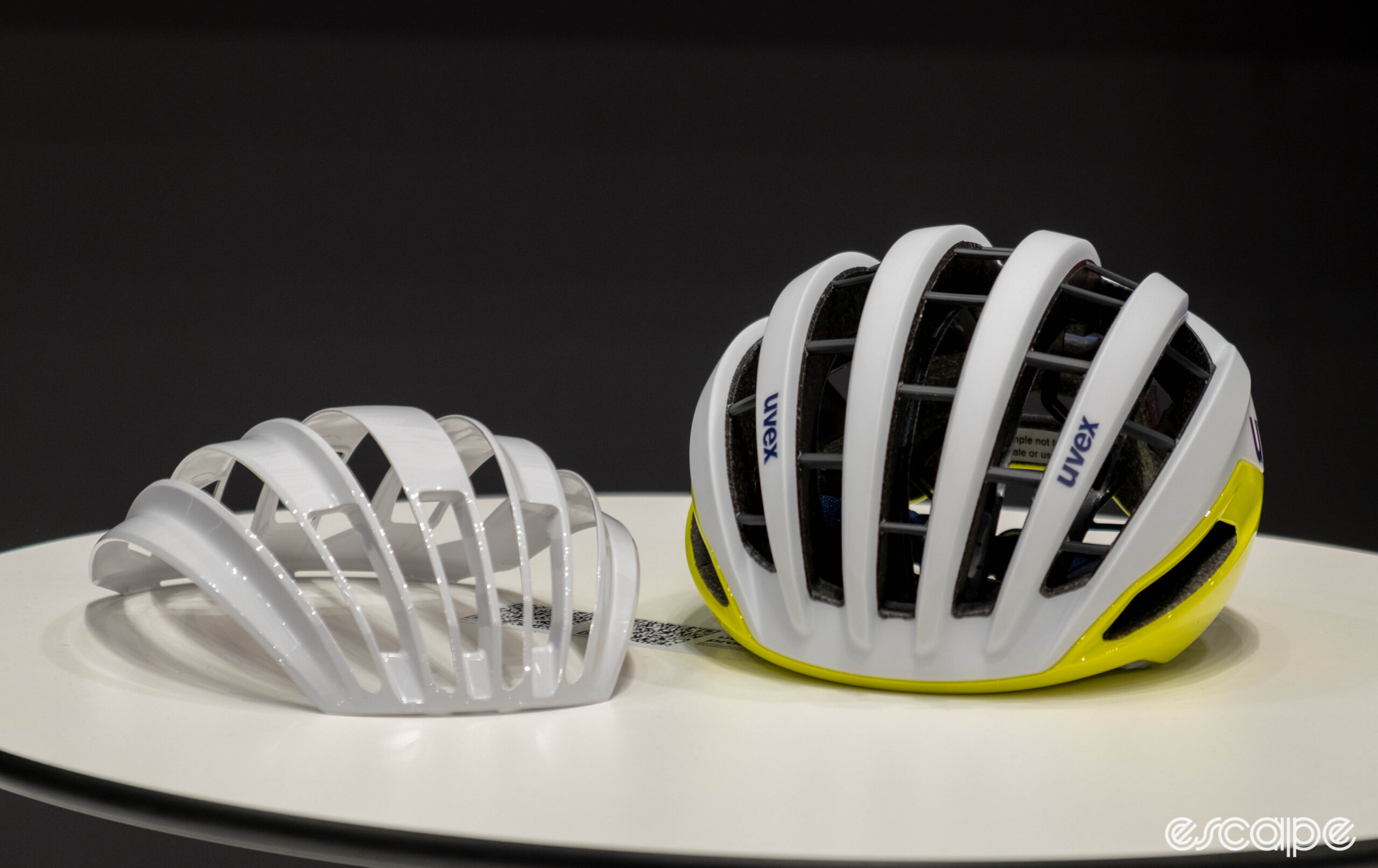 The photo shows Uvex's new Surge Aero Mips helmet with the cover by its side.