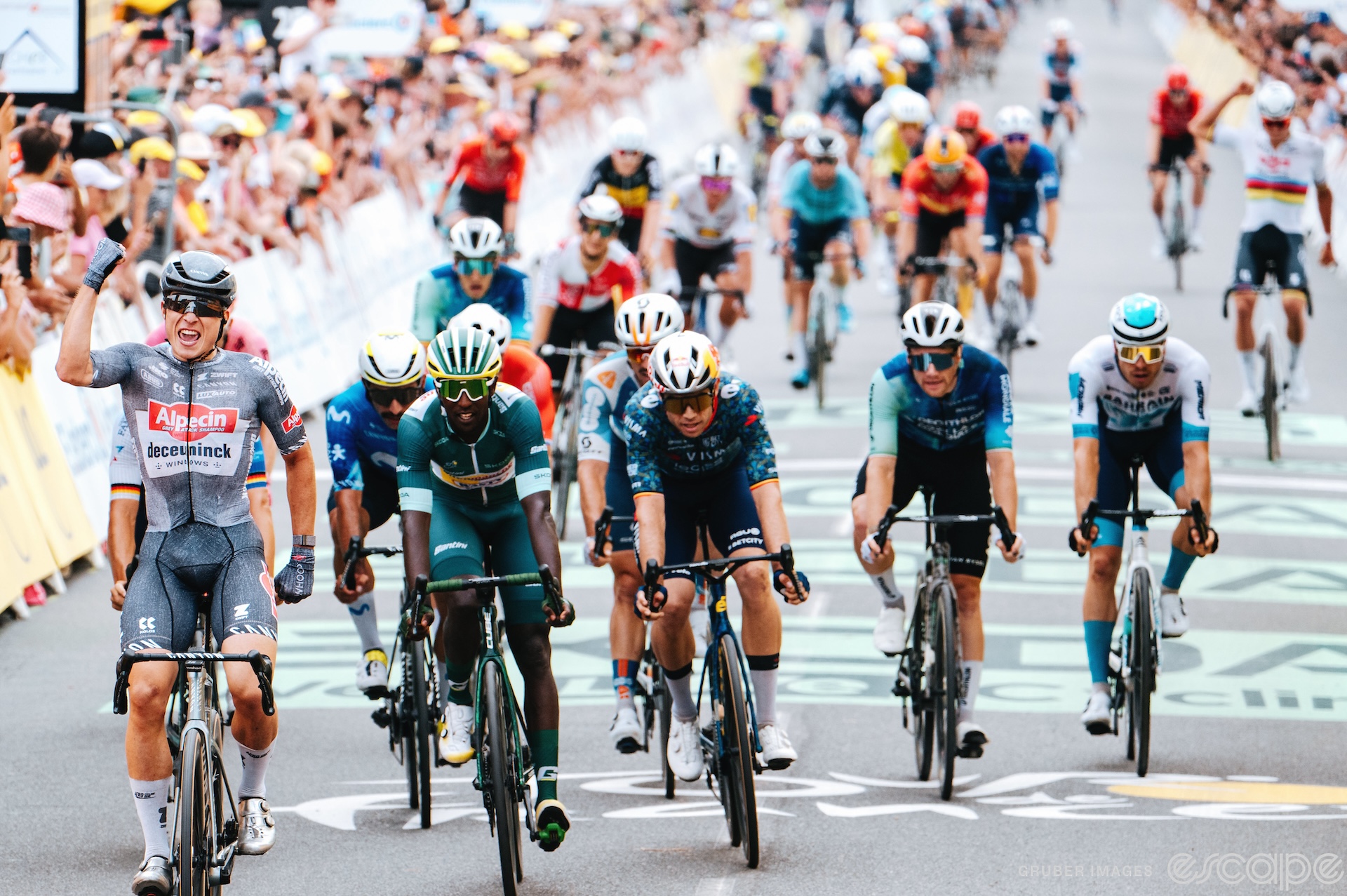 Jasper Philipsen wins stage 10 of the Tour de France.