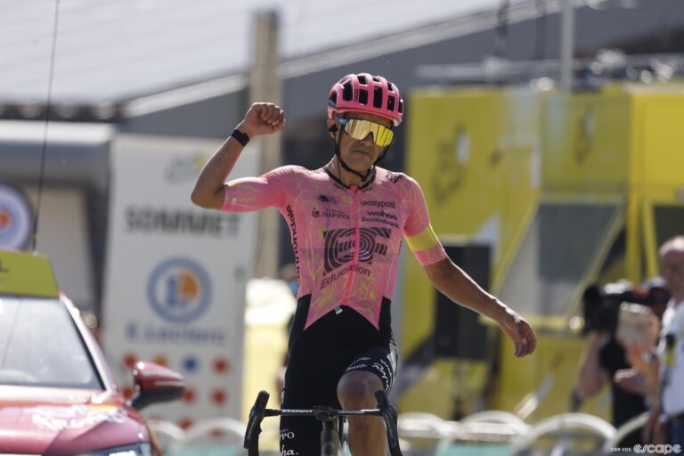 Richard Carapaz wins stage 17 of the Tour de France.