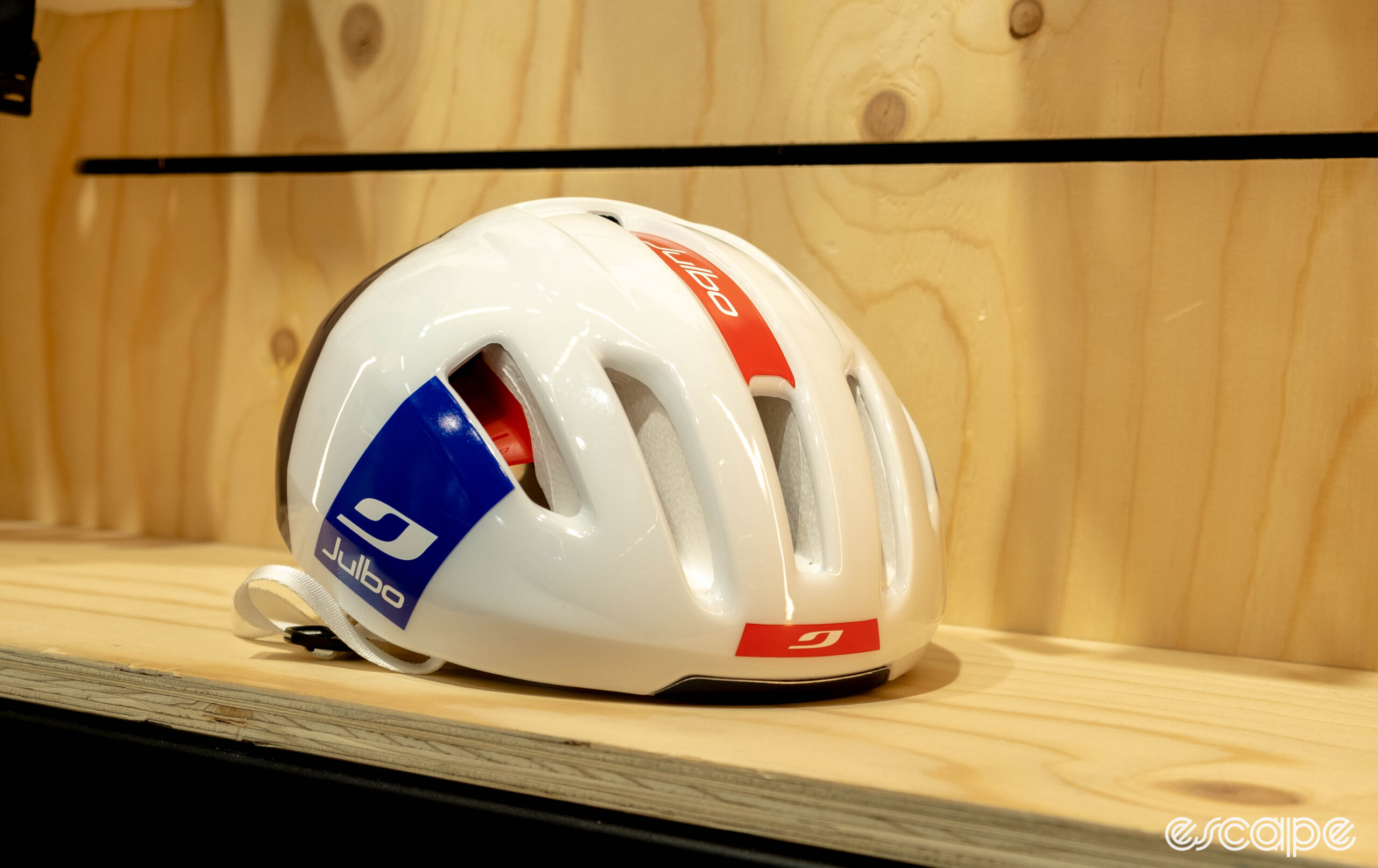 The photo shows Julbo Finisher Evo helmet