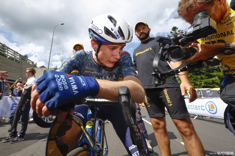 Jonas Vingegaard after stage 11 of the Tour de France.