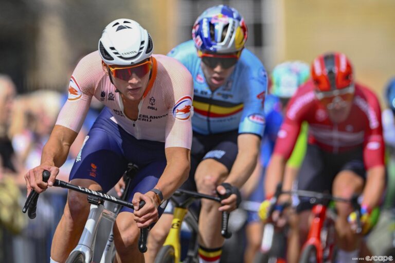 Mathieu van der Poel leading the way at Worlds in 2023.